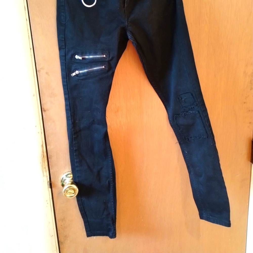 Hot Topic denim high rise, super skinny pants (size 1)
